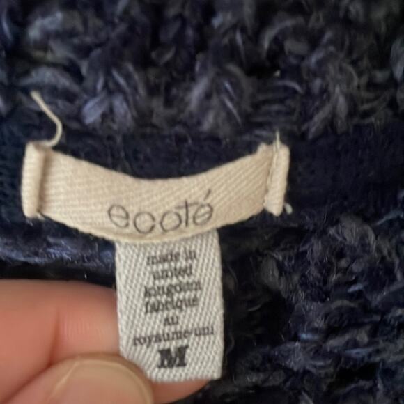 URBAN OUTFITTERS ECOTE White & Blue Striped Knit Sweater Size Medium - Picture 3 of 5